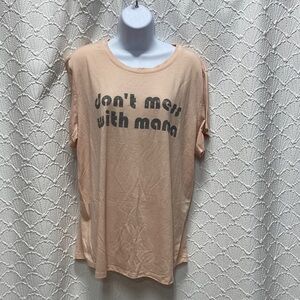 Isabel size XXL‎ maternity Peach coral Graphic Tee soft stretchy comfy